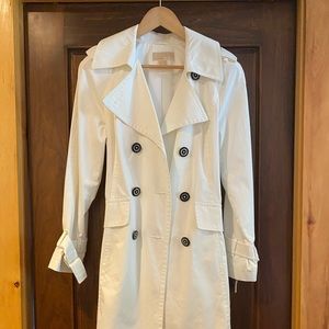 White Michael Kors spring overcoat. Size small